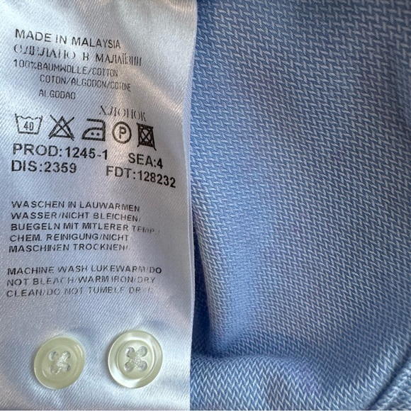 BOSS Light Blue Men's Shirt Sz 15 1/2 34-35 - Picture 10 of 10